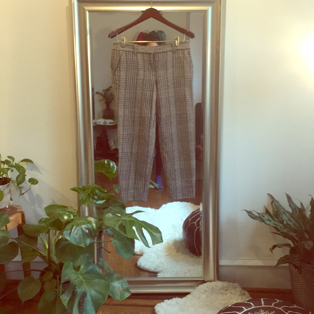 J.Crew | Wool, Plaid Skimmer Trouser - Size 2